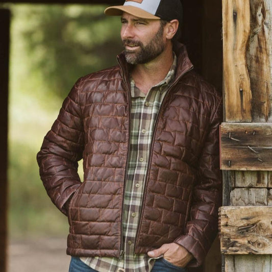 Teton Leather Light Down Jacket - Vox Leather