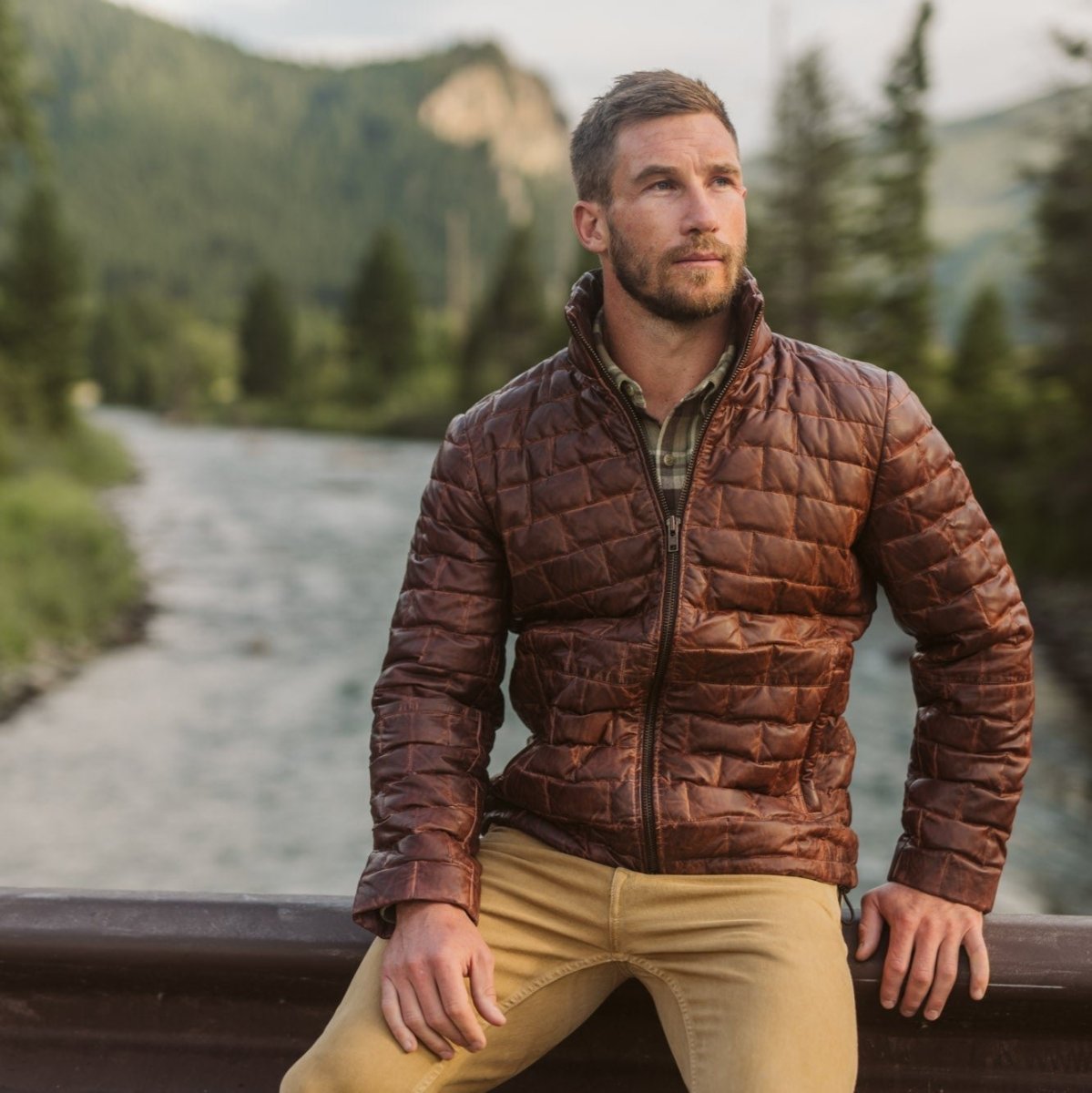 Teton Leather Light Down Jacket - Vox Leather