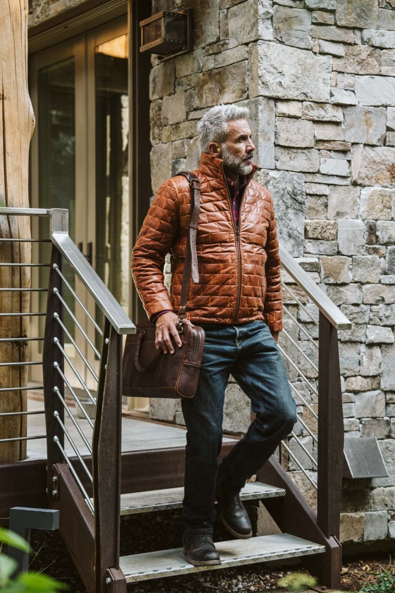 Teton Leather Light Down Jacket - Vox Leather