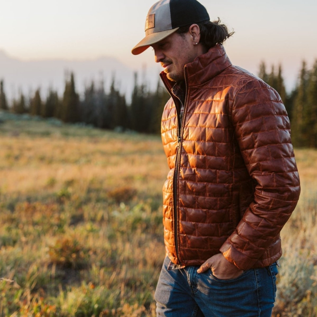 Teton Leather Light Down Jacket - Vox Leather