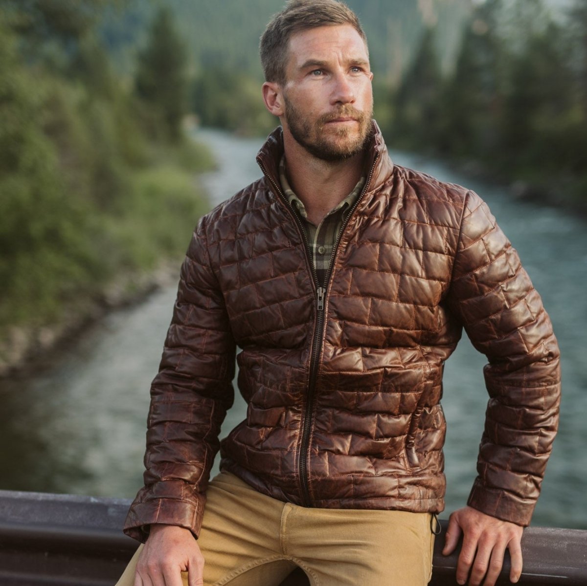 Teton Leather Light Down Jacket - Vox Leather