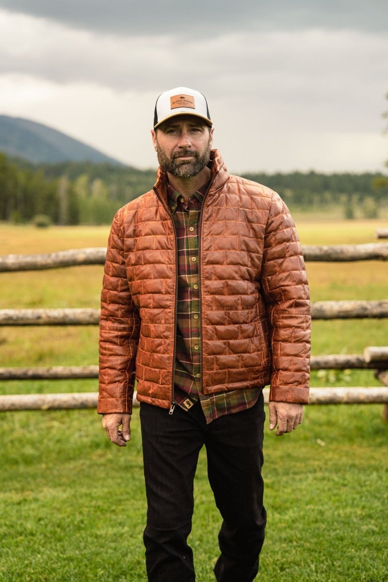 Teton Leather Light Down Jacket - Vox Leather