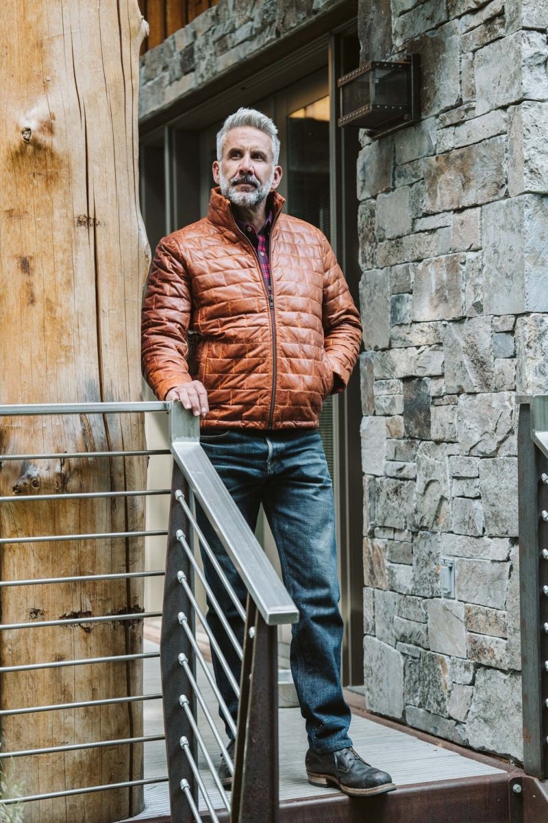 Teton Leather Light Down Jacket - Vox Leather