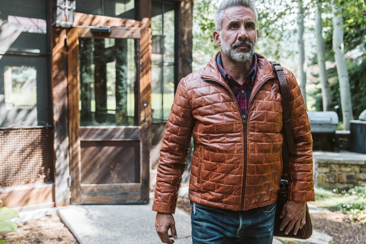 Teton Leather Light Down Jacket - Vox Leather