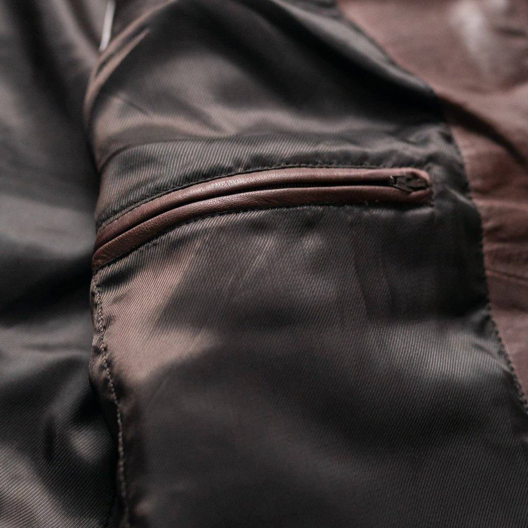 Teton Leather Light Down Vest - Vox Leather