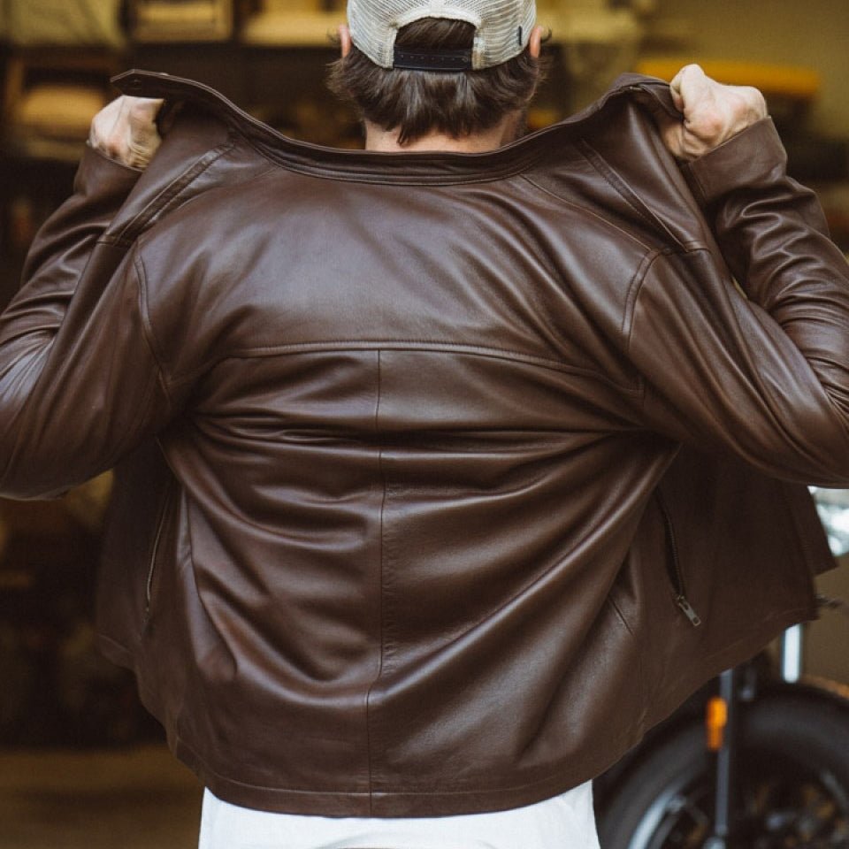 Thompson Leather Moto Jacket | Brown - Rare Leather