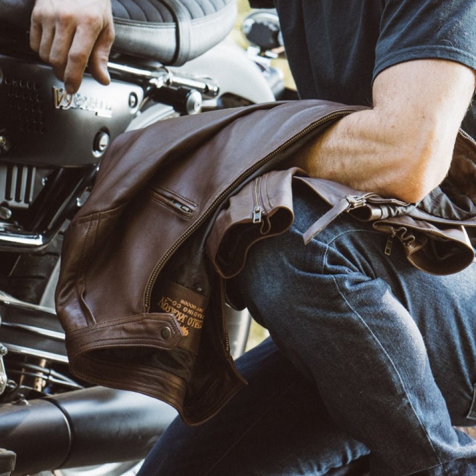 Thompson Leather Moto Jacket | Brown - Rare Leather
