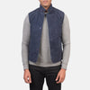 Tony Blue Suede Vest - Rare Leather
