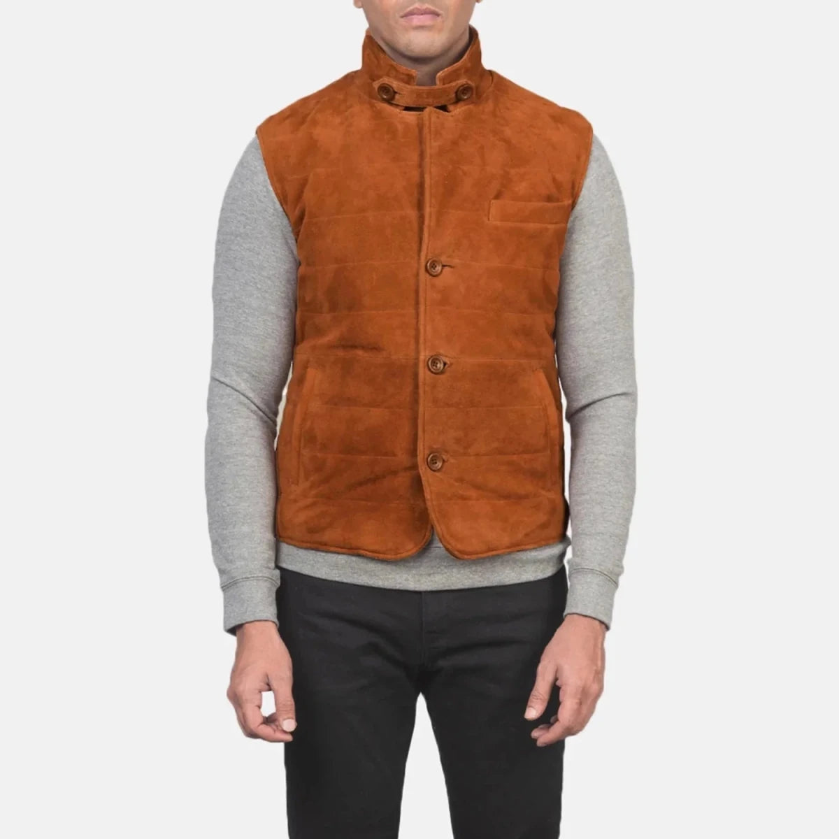 Tony Brown Suede Vest - Vox Leather