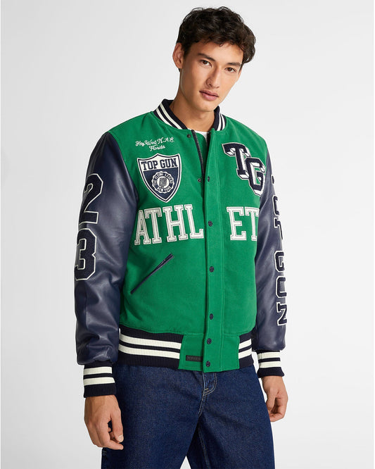 TOP GUN "ATHLETIC DIVISION" VARSITY JACKET - Rare Leather