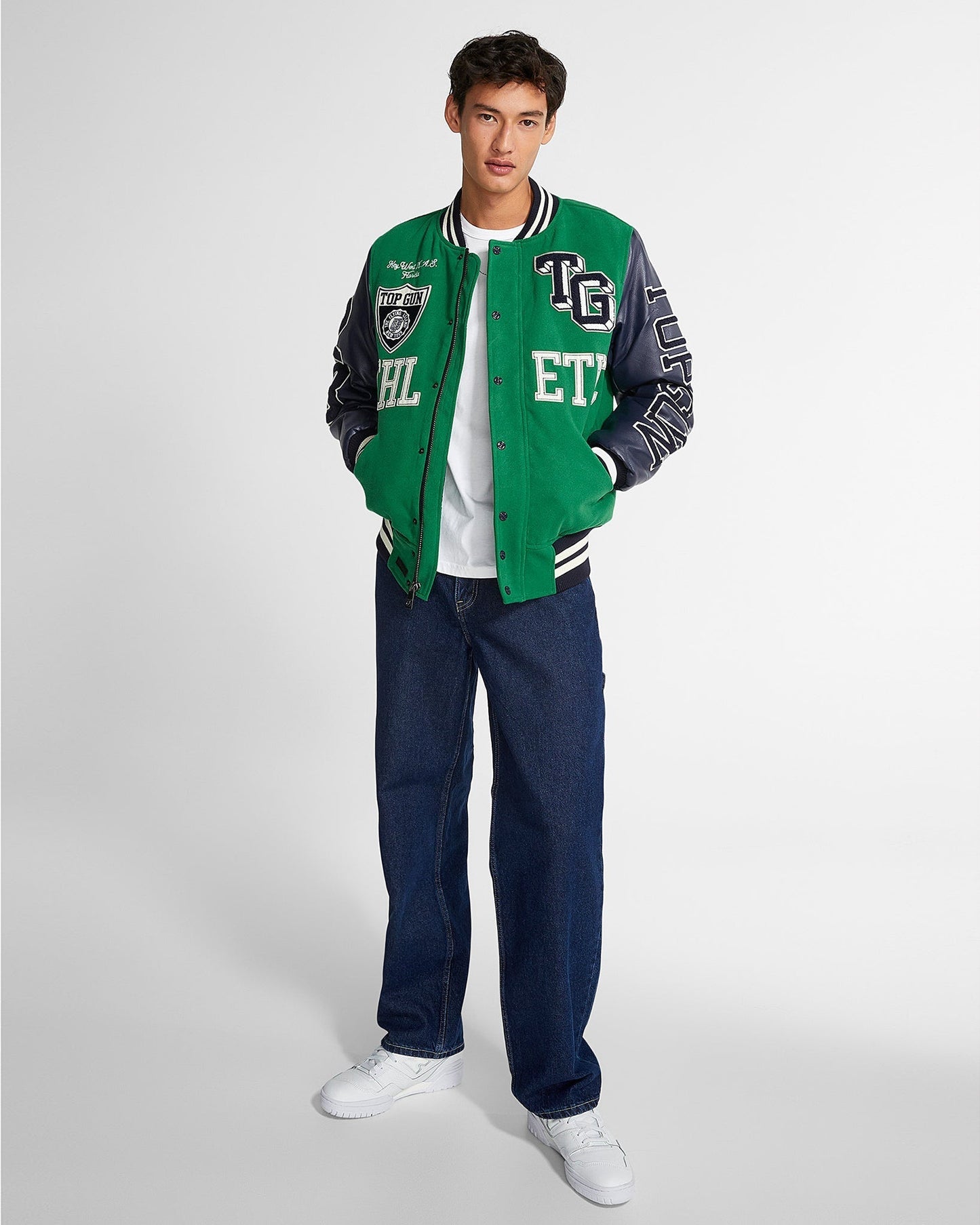 TOP GUN "ATHLETIC DIVISION" VARSITY JACKET - Rare Leather