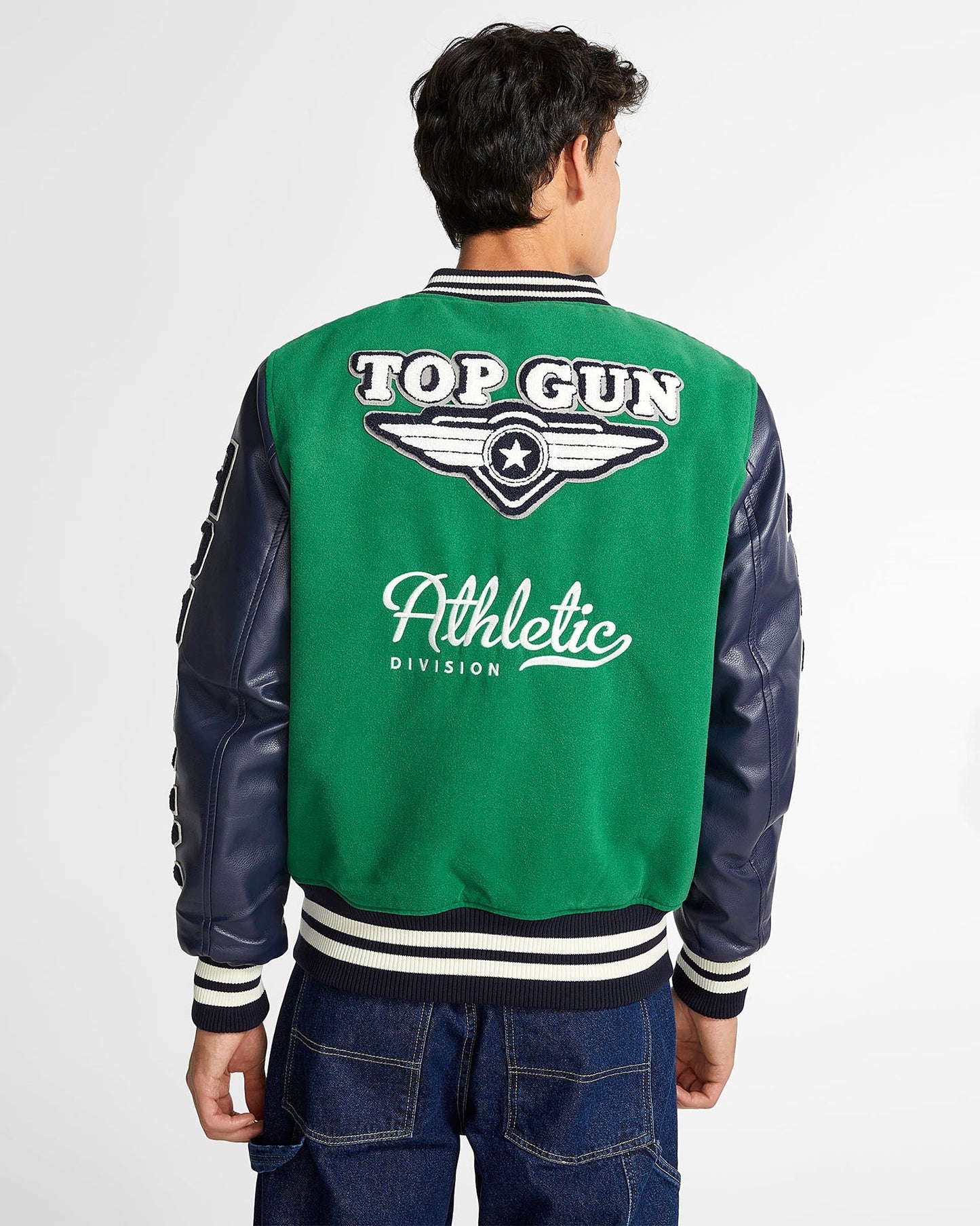 TOP GUN "ATHLETIC DIVISION" VARSITY JACKET - Rare Leather