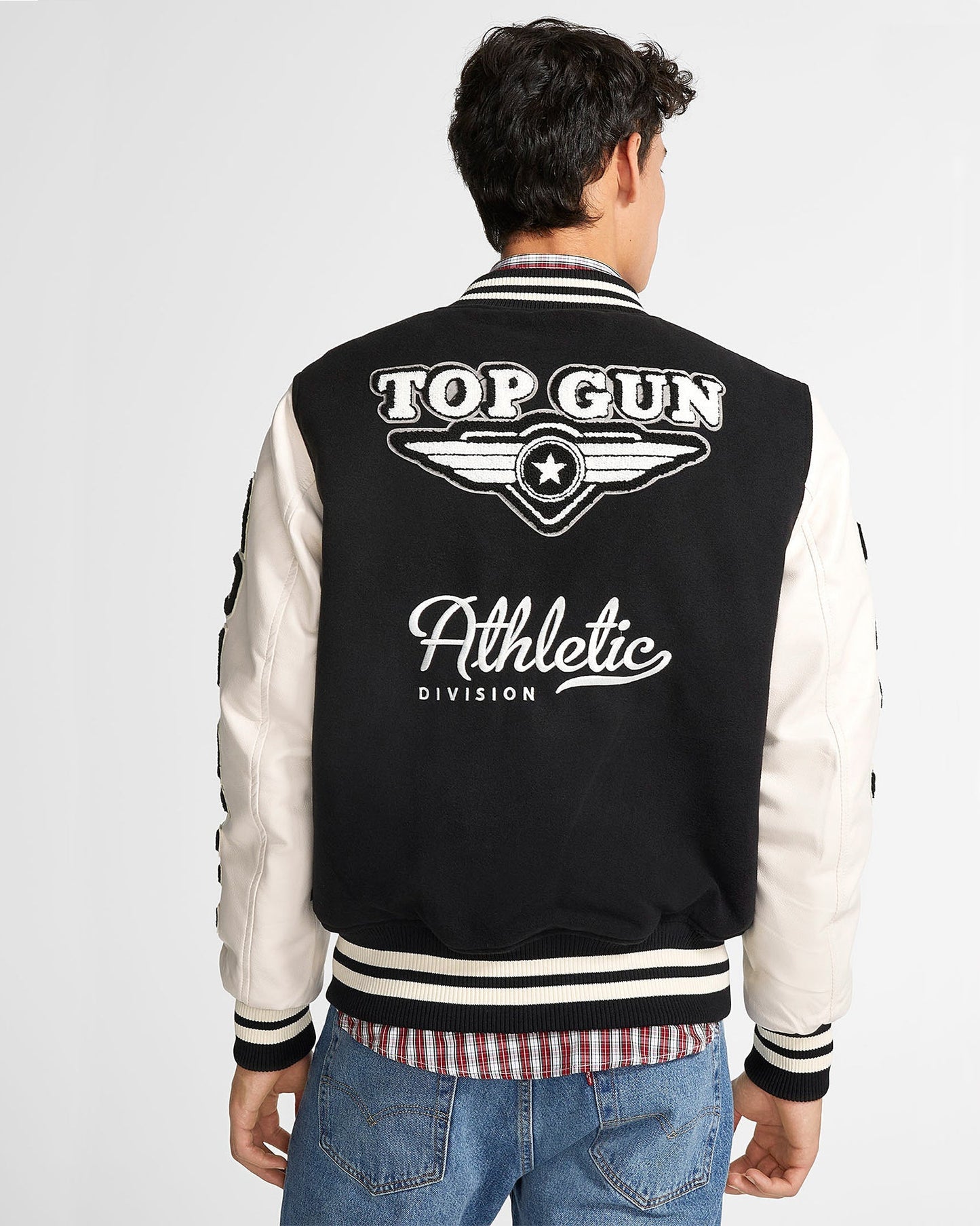 TOP GUN "ATHLETIC DIVISION" VARSITY JACKET - Rare Leather