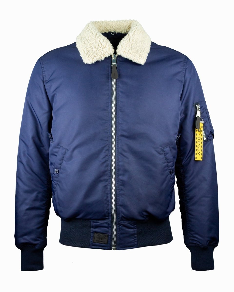 TOP GUN B-15 MEN'S HEAVY DUTY FLIGHT BOMBER JACKET - Vox Leather
