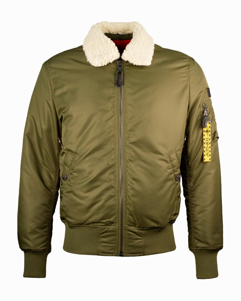 TOP GUN B-15 MEN'S HEAVY DUTY FLIGHT BOMBER JACKET - Vox Leather