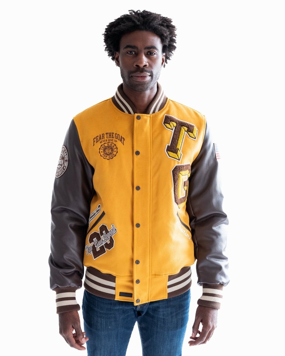 TOP GUN "BEAR GOAT" VARSITY JACKET - Vox Leather