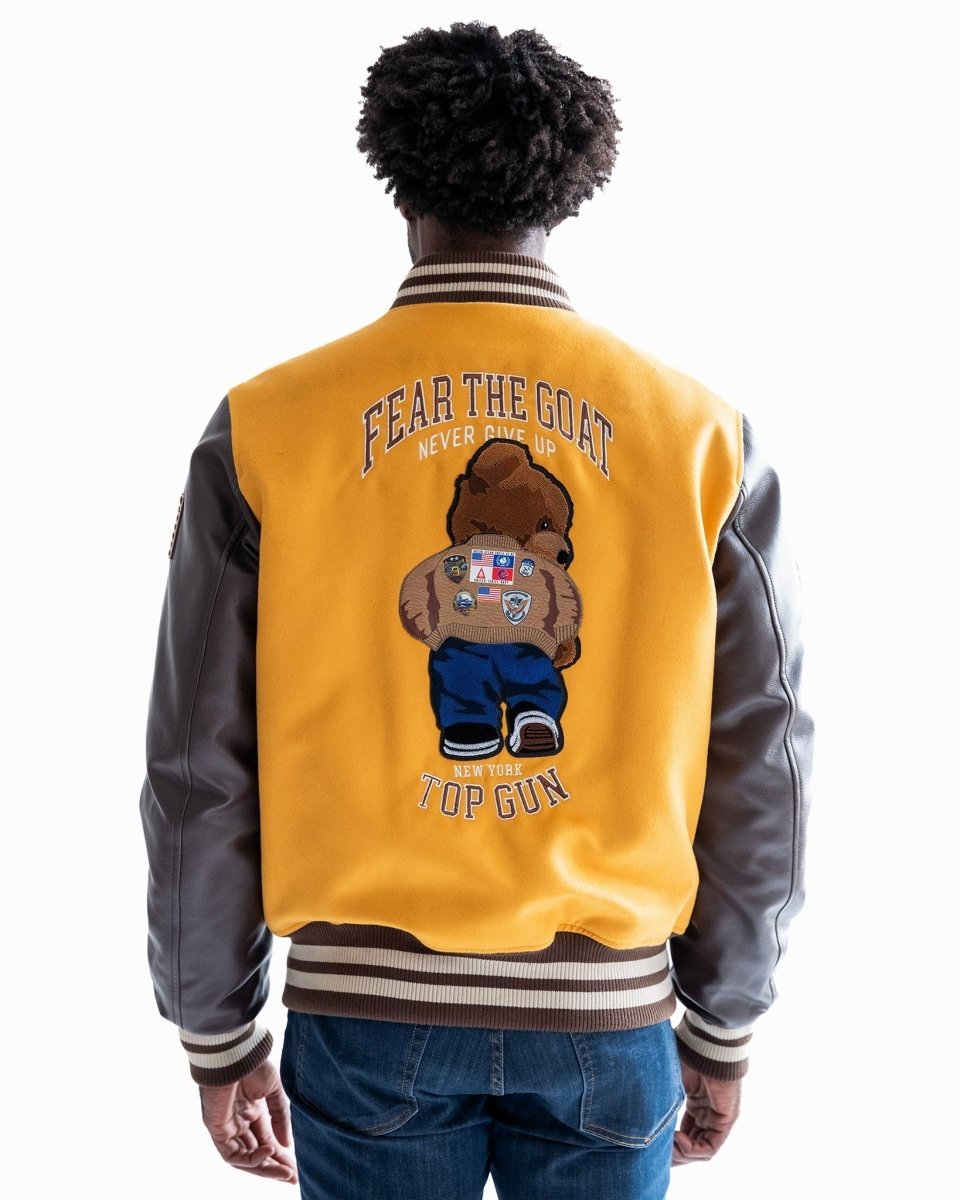TOP GUN "BEAR GOAT" VARSITY JACKET - Vox Leather