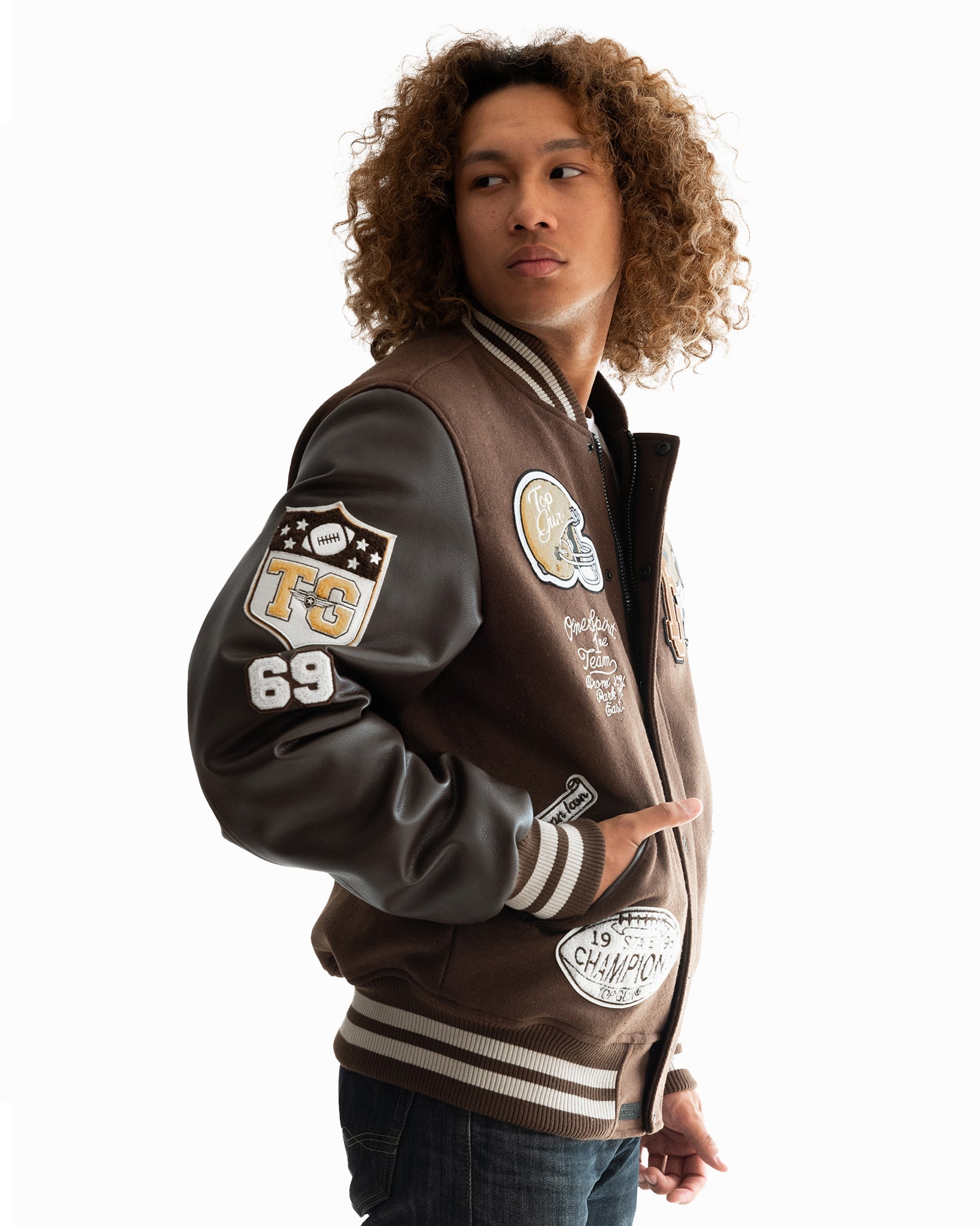 TOP GUN "BEARS" VARSITY JACKET - Rare Leather