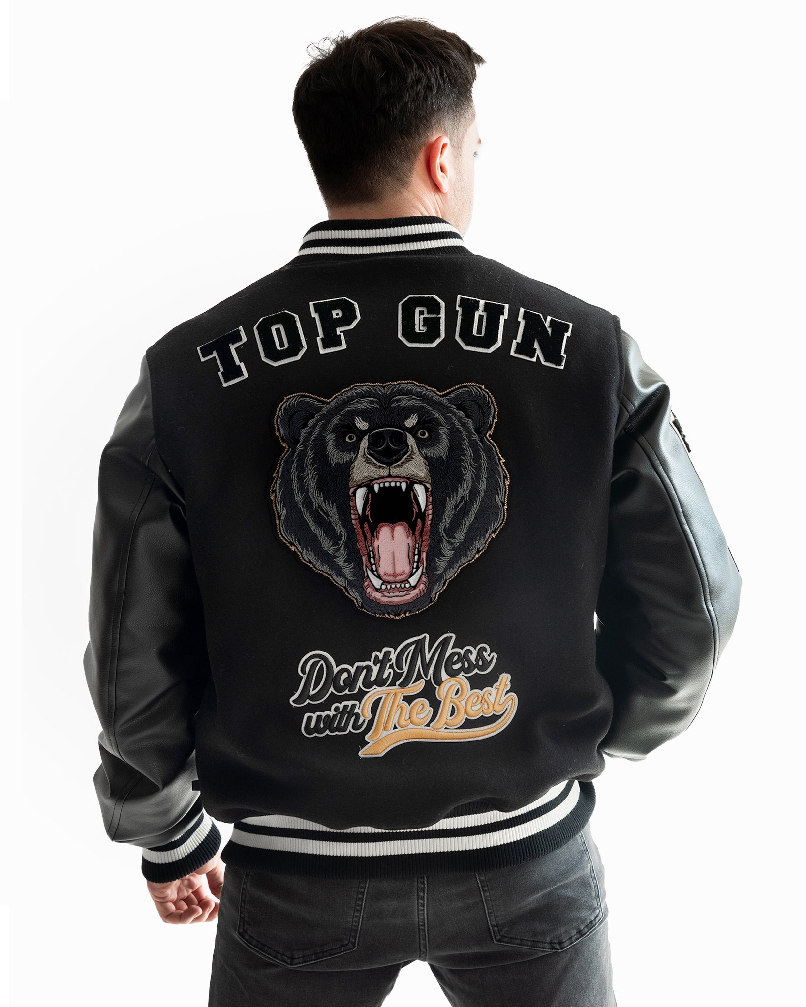 TOP GUN "BEARS" VARSITY JACKET - Rare Leather