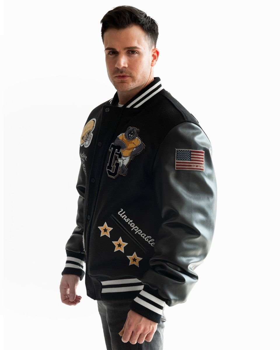 TOP GUN "BEARS" VARSITY JACKET - Vox Leather