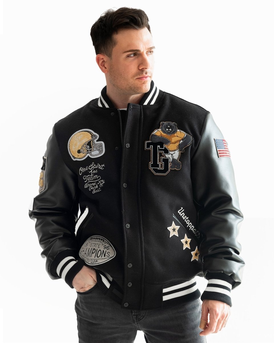 TOP GUN "BEARS" VARSITY JACKET - Vox Leather