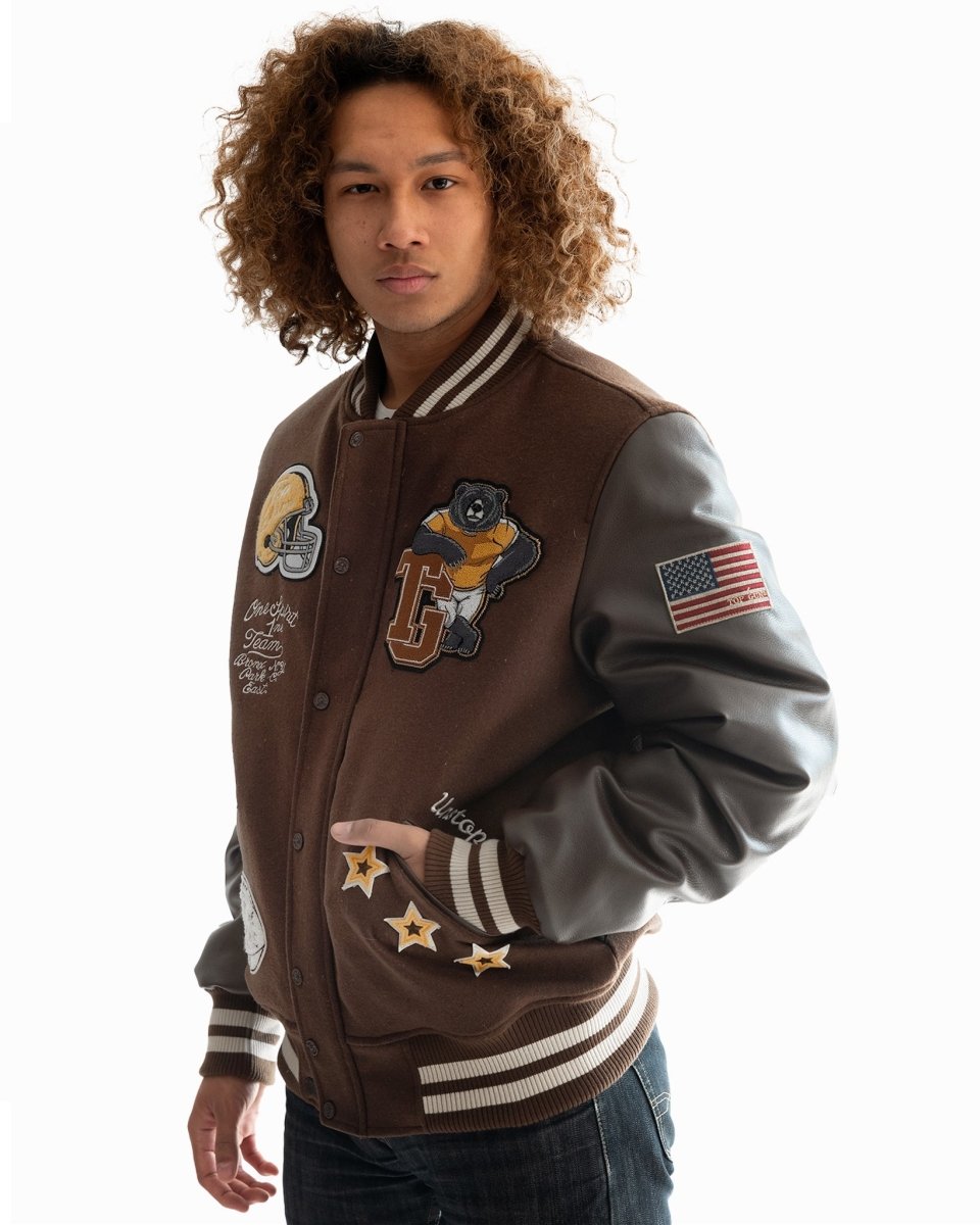 TOP GUN "BEARS" VARSITY JACKET - Vox Leather