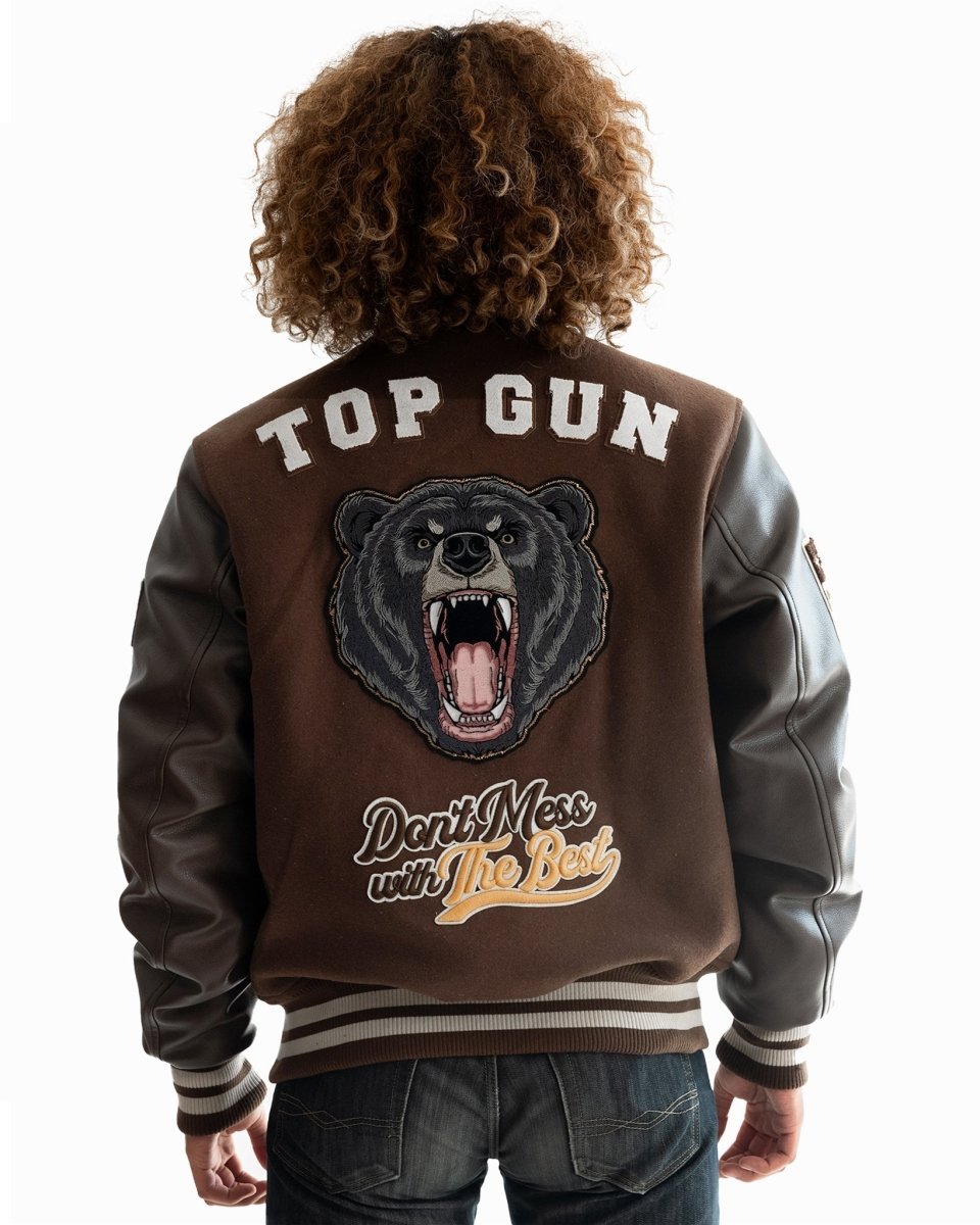 TOP GUN "BEARS" VARSITY JACKET - Vox Leather