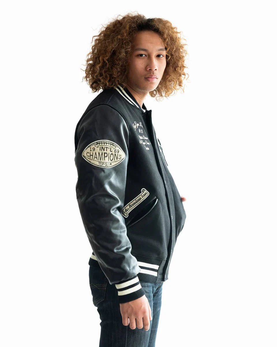 Top Gun Bulldog Varsity Jacket - Vox Leather