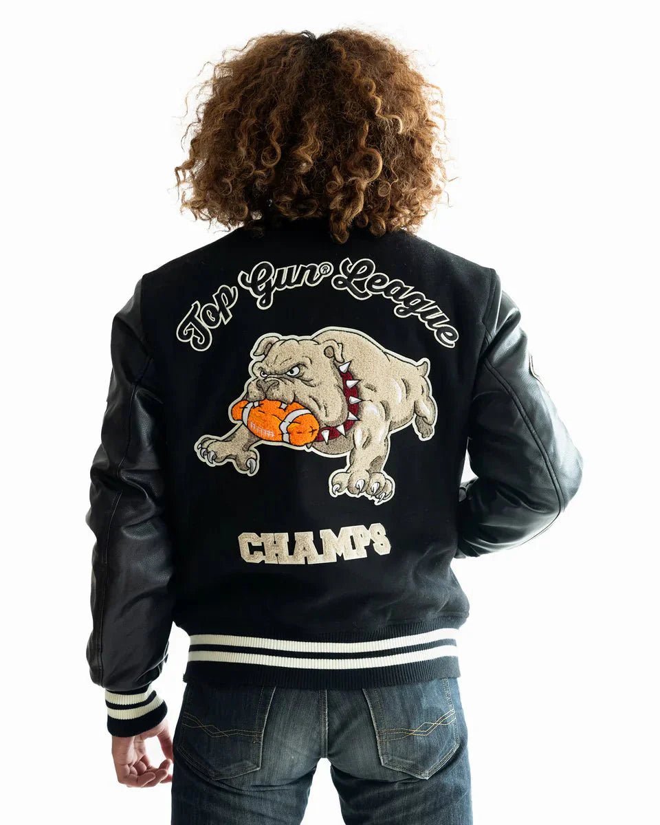 Top Gun Bulldog Varsity Jacket - Vox Leather