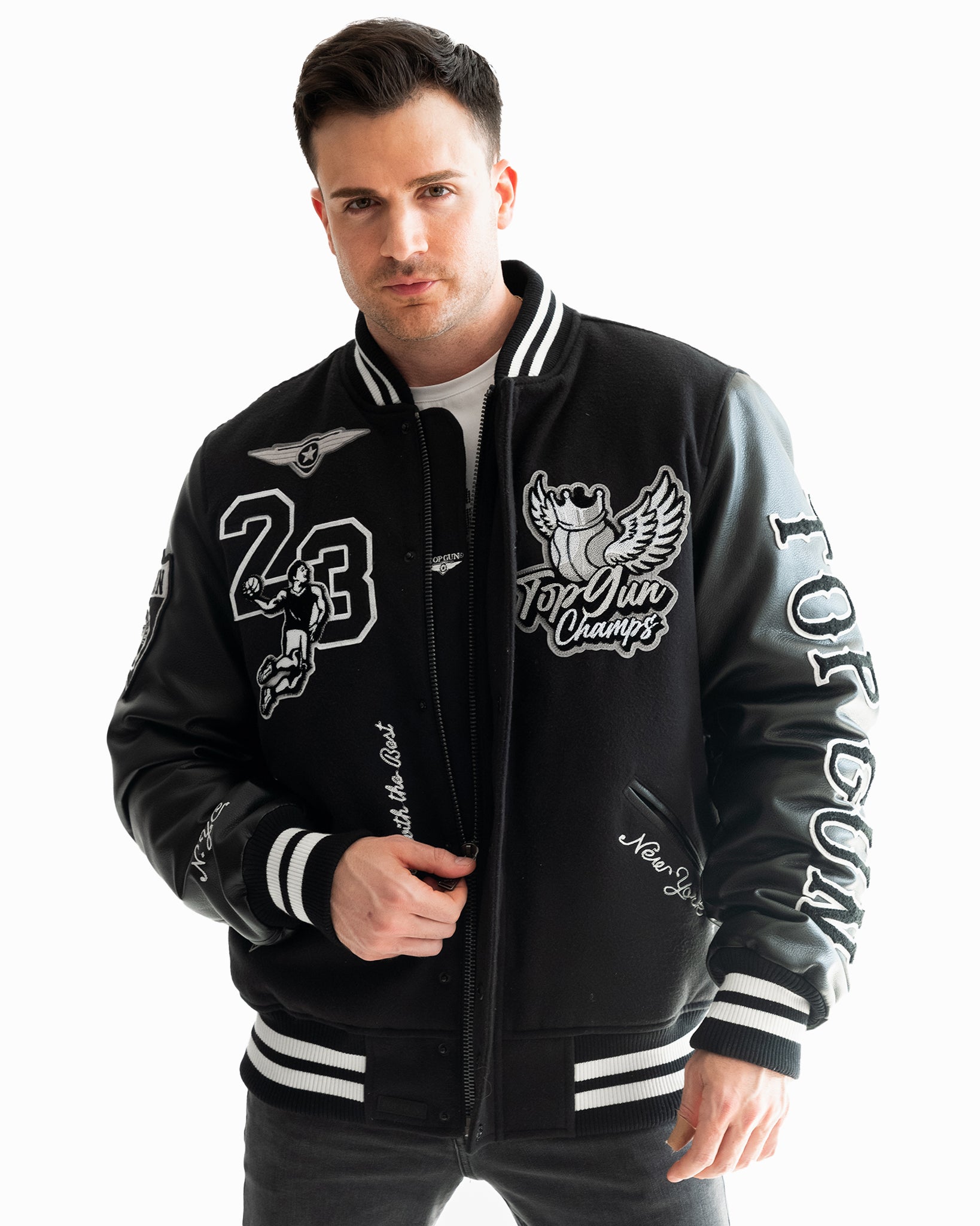 TOP GUN "FLYING LEGEND" VARSITY JACKET - Rare Leather