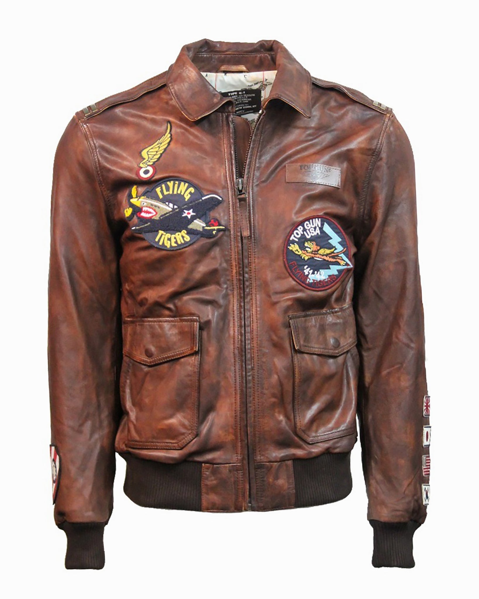 TOP GUN "FLYING TIGERS" LEATHER JACKET - Rare Leather