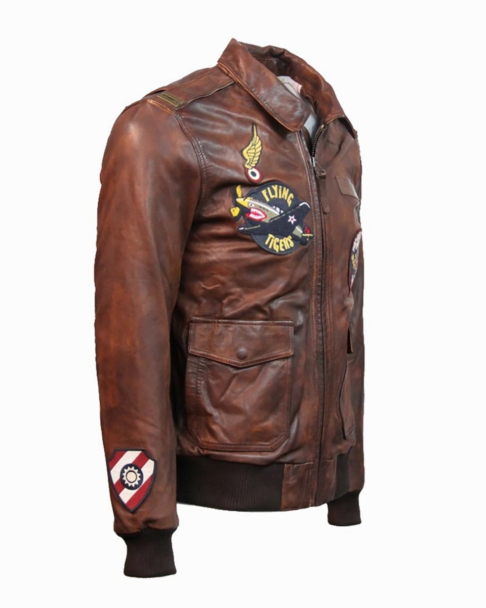 TOP GUN "FLYING TIGERS" LEATHER JACKET - Vox Leather