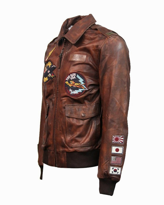 TOP GUN "FLYING TIGERS" LEATHER JACKET - Vox Leather