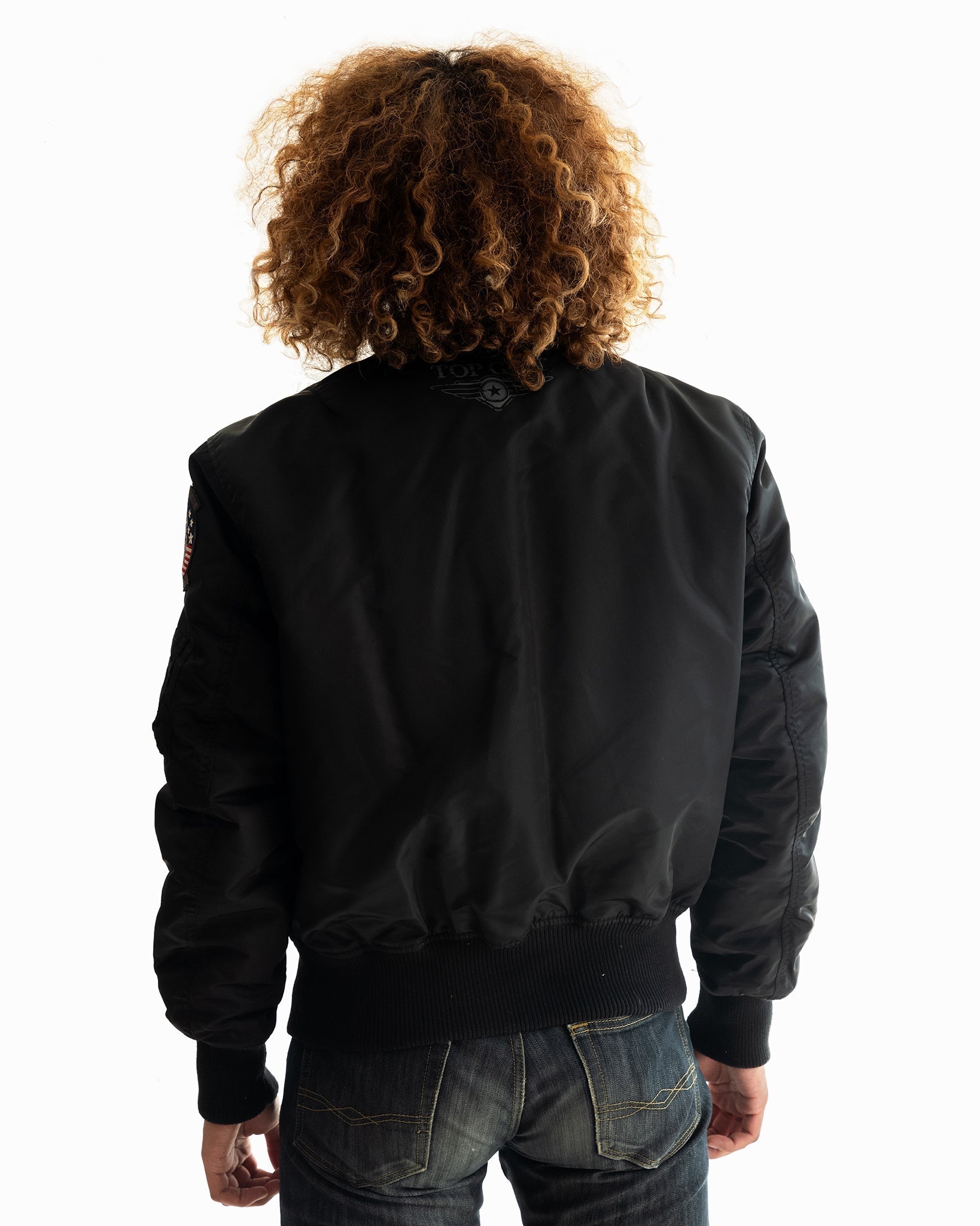 TOP GUN MA - 1 NYLON BOMBER JACKET WITH PATCHES - Rare Leather