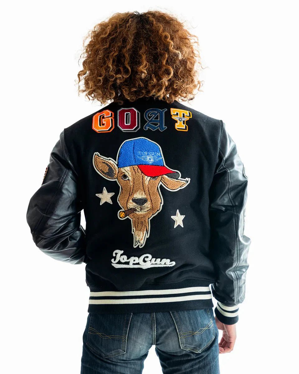 Top Gun Men’s Goat Varsity Jacket - Vox Leather