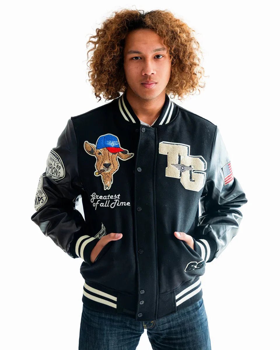 Top Gun Men’s Goat Varsity Jacket - Vox Leather