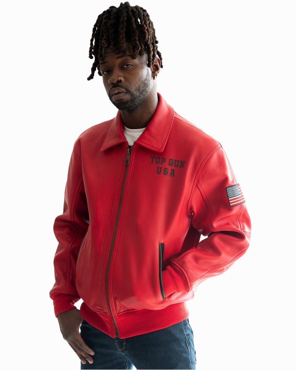 TOP GUN MEN'S LUCKY LEATHER JACKET - Vox Leather