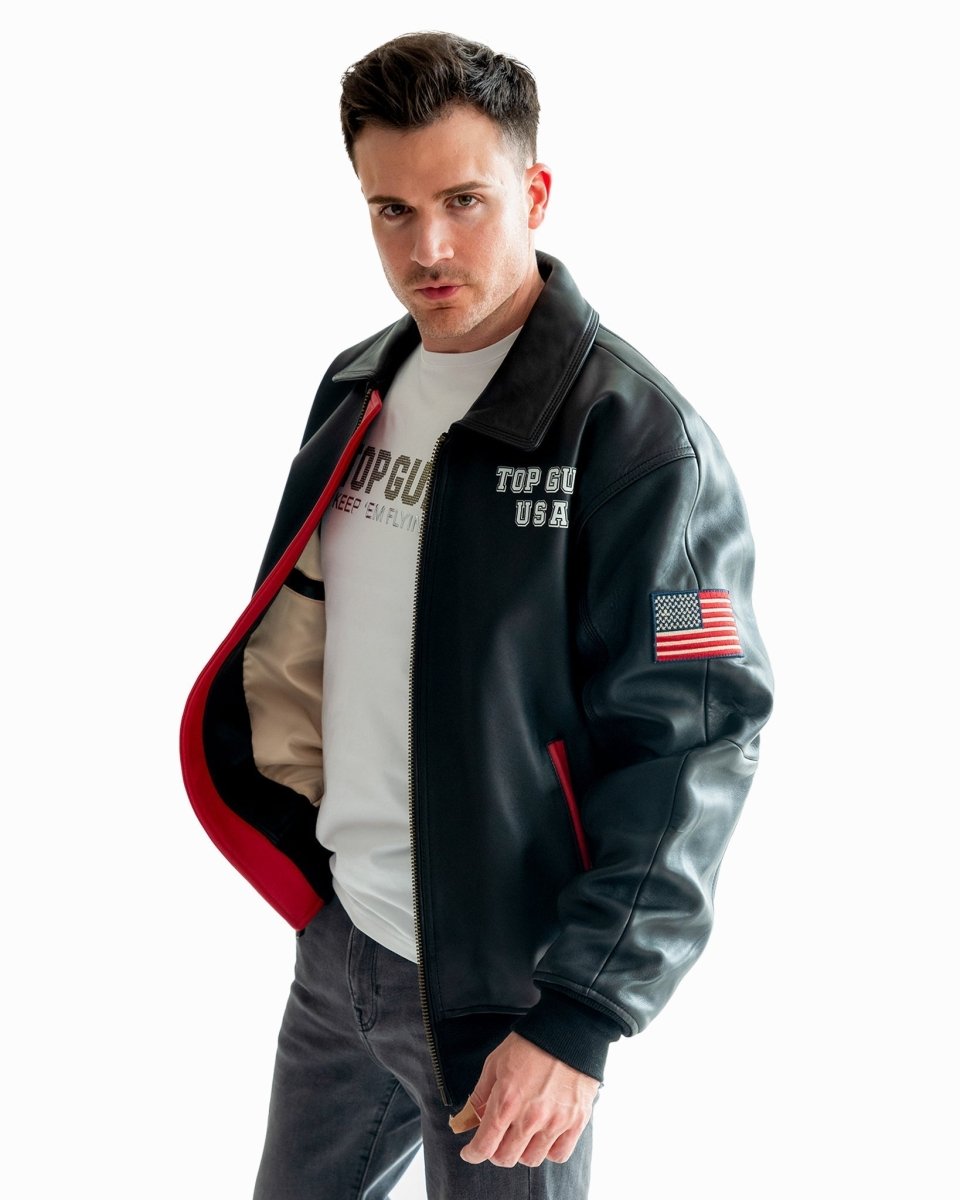 TOP GUN MEN'S LUCKY LEATHER JACKET - Vox Leather