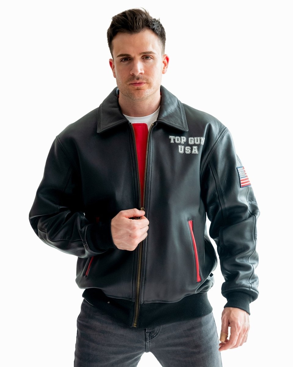 TOP GUN MEN'S LUCKY LEATHER JACKET - Vox Leather