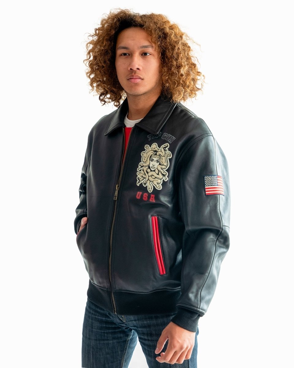 TOP GUN MEN'S MEDUSA LEATHER JACKET - Vox Leather