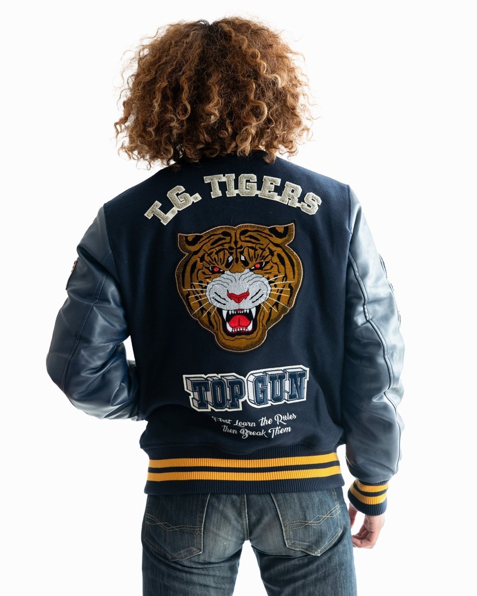 TOP GUN MEN'S "TIGER" VARSITY JACKET - Vox Leather