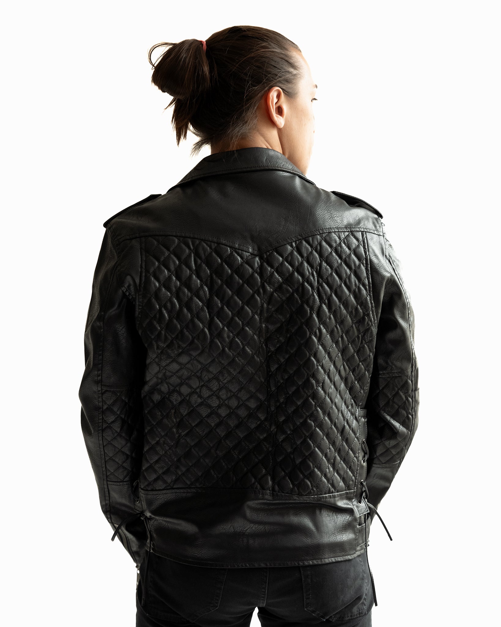 Top Gun Men's Vegan Leather Moto Jacket - Rare Leather