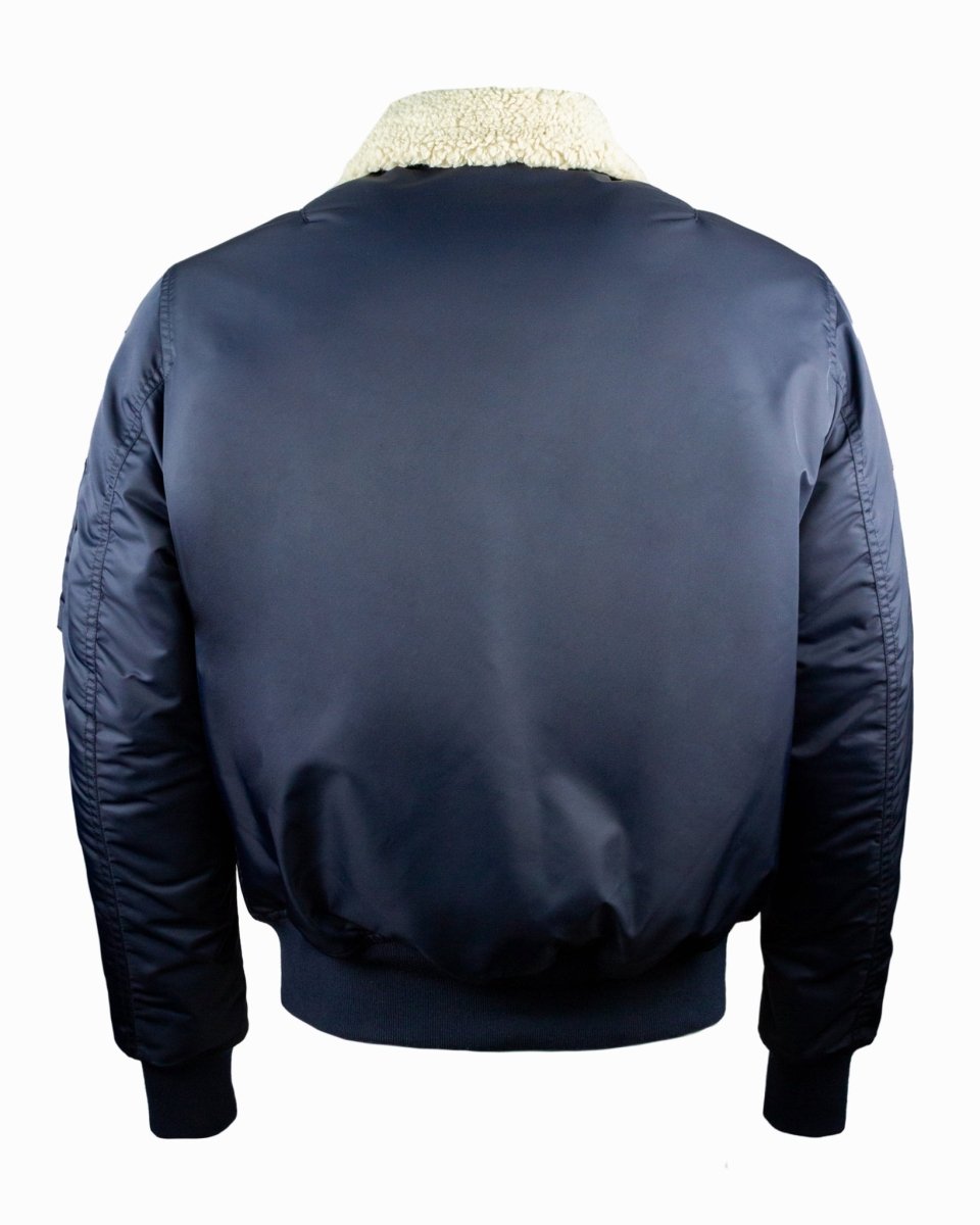 TOP GUN OFFICIAL B-15 MEN'S FLIGHT BOMBER JACKET WITH PATCHES - Vox Leather