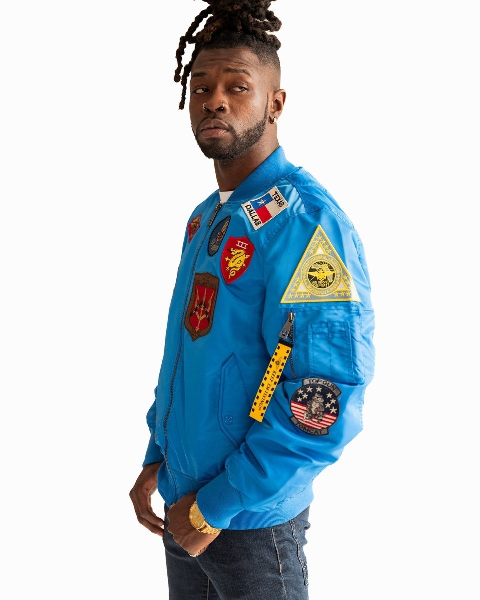 TOP GUN "OFFICIAL PATCHES" MA-1 NYLON BOMBER - Vox Leather