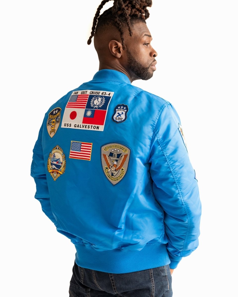 TOP GUN "OFFICIAL PATCHES" MA-1 NYLON BOMBER - Vox Leather