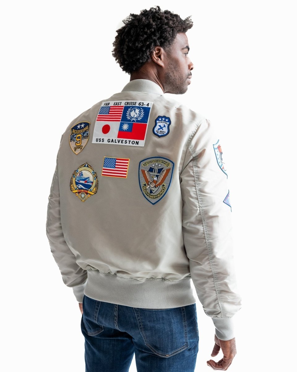 TOP GUN "OFFICIAL PATCHES" MA-1 NYLON BOMBER - Vox Leather