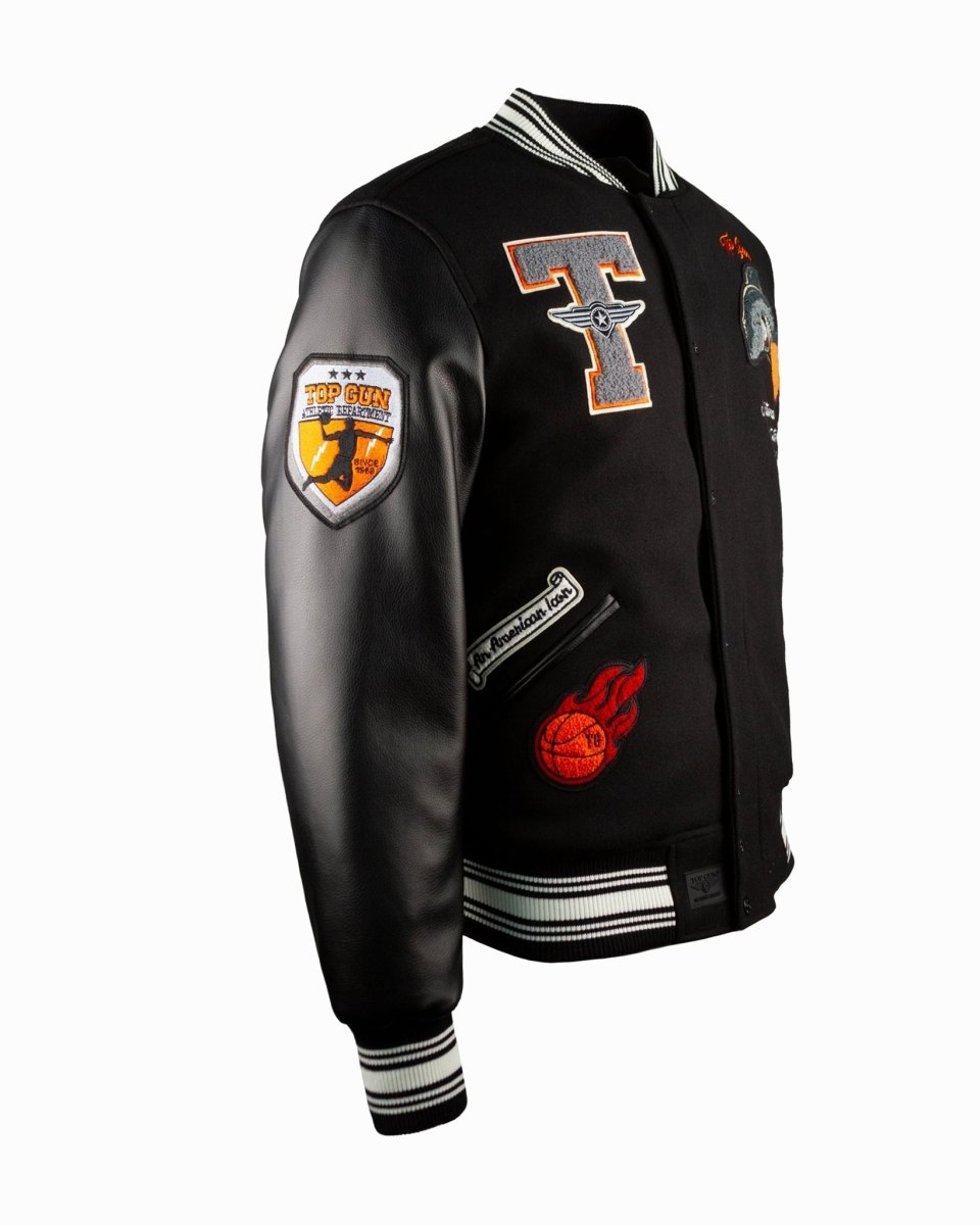 TOP GUN® "SHARK" VARSITY JACKET - Vox Leather