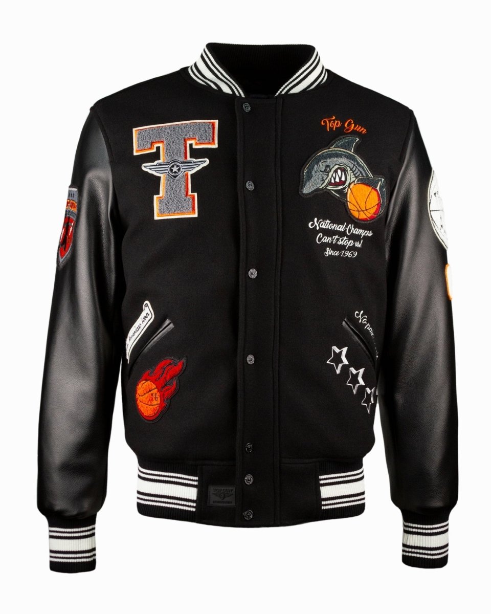TOP GUN® "SHARK" VARSITY JACKET - Vox Leather