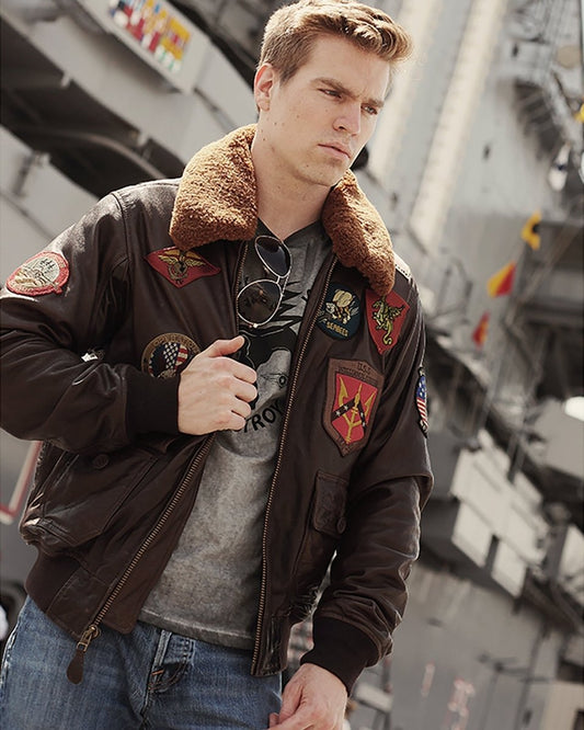 TOP GUN SUPER VINTAGE OFFICIAL SIGNATURE SERIES LEATHER JACKET - Vox Leather