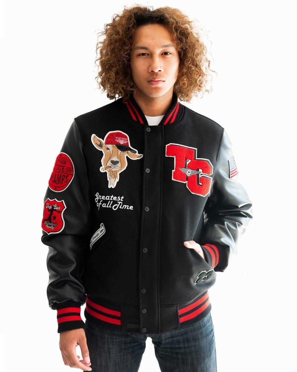 TOP GUN "THE GOAT" VARSITY JACKET - Vox Leather